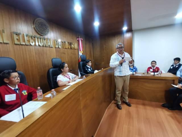 Abordan derechos prioritarios para la niñez en el Tribunal Electoral Infantil 2023