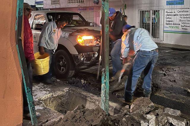 Trabaja Capamh las 24 horas del día para atender fugas de agua