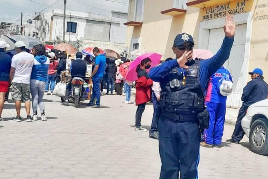 Resguarda policía de Huamantla actos religiosos en la cabecera y las 39 comunidades