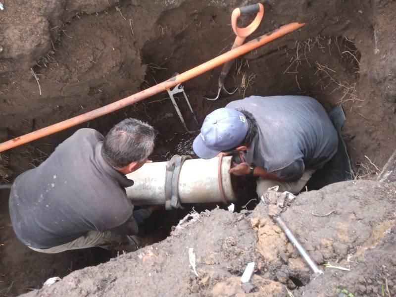 Repara CAPAMH línea de agua del pozo del lienzo charro