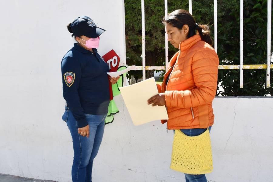 Acerca dirección de seguridad pública de Huamantla acciones de proximidad social a Benito Juárez