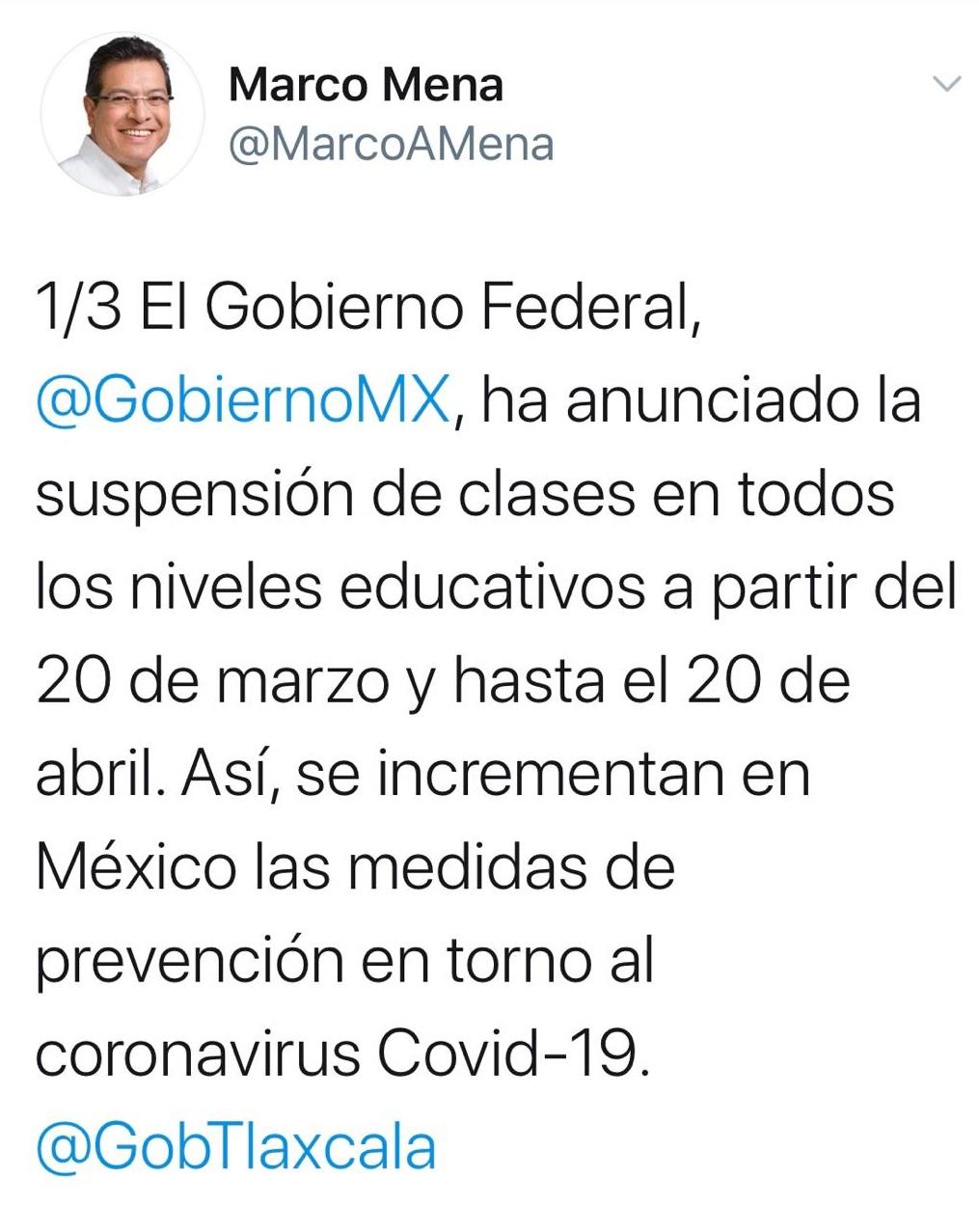 Gobierno Del Estado reforzará medidas de prevención por Covid-19: Marco Mena