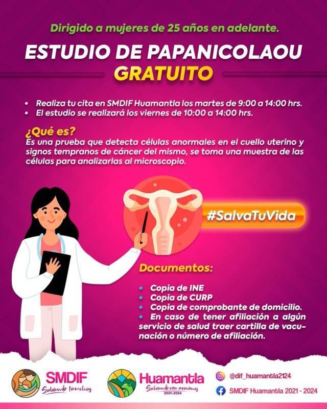 Anuncia SMDIF Huamantla campaña de salud gratuita para detección oportuna de cáncer