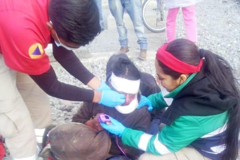 Interviene policía de Huamantla en riña entre masculinos en Santa Anita