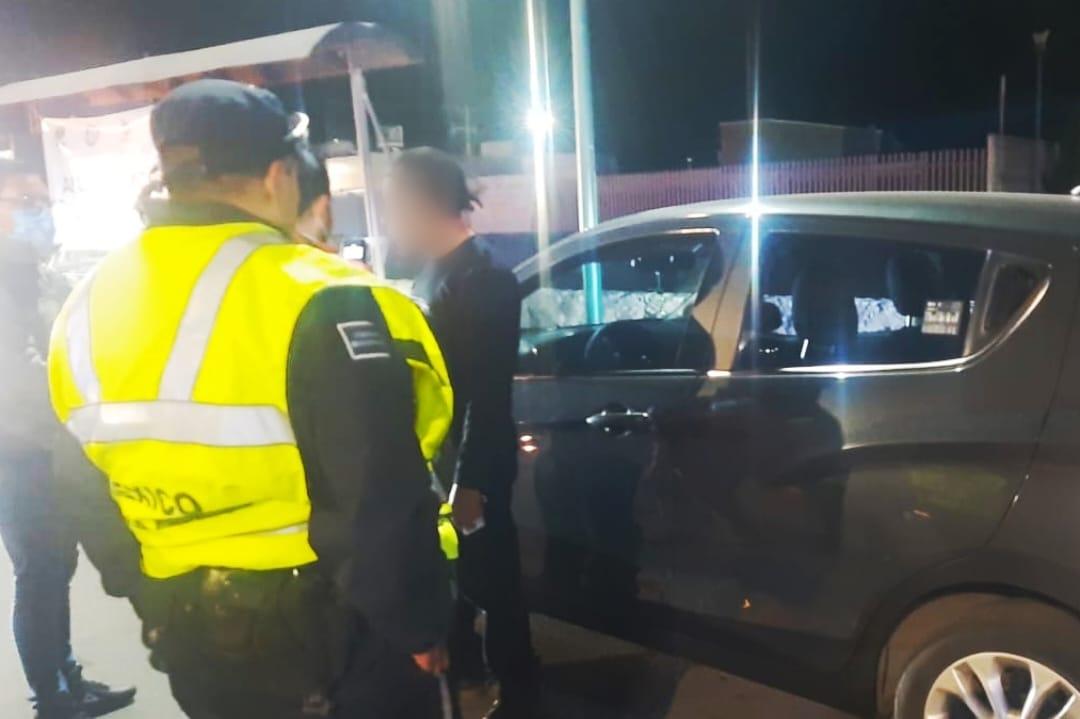 Policía de Huamantla previene accidentes viales con puntos de revisión con alcoholímetro 
