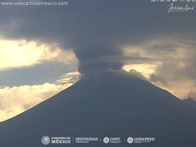 Alertan por caída de ceniza del volcán Popocatépetl en algunos puntos de Tlaxcala 
