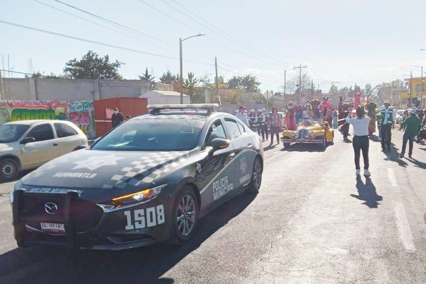 Huamantla deleita con su participación en el desfile de Carnaval de Totolac 