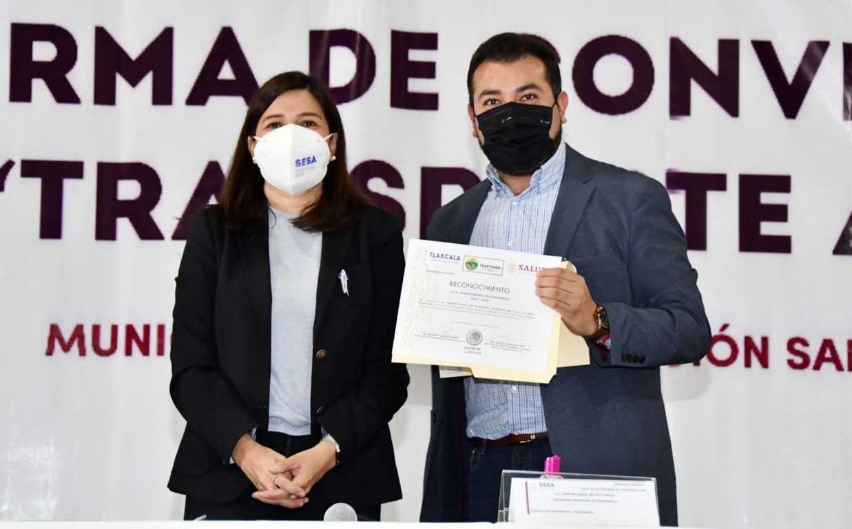 Firma Ayuntamiento de Huamantla convenio que beneficia a mujeres embarazadas