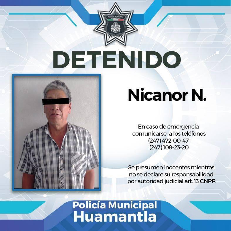 Detienen policías de Huamantla a masculino que agredía a una mujer en el Barrio de San Sebastián