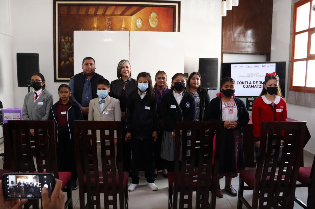 Realizan en Contla Concurso de la 14° Edición del Parlamento Infantil Tlaxcala 2023