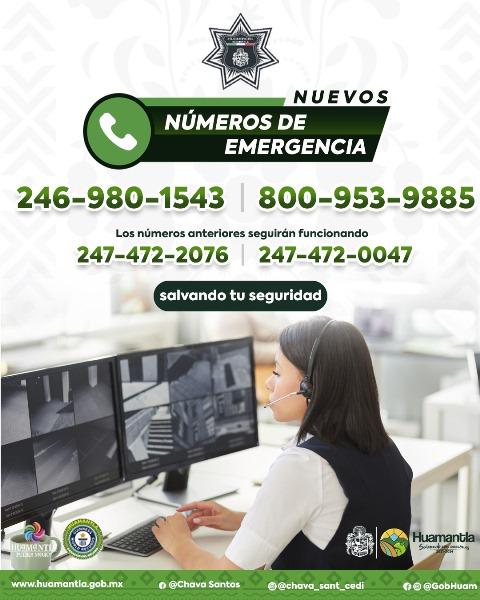 Pone ayuntamiento de Huamantla nuevos número de emergencia 