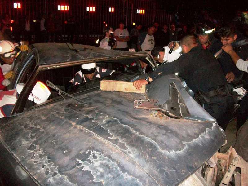 Aparatoso accidente en el día del chofer