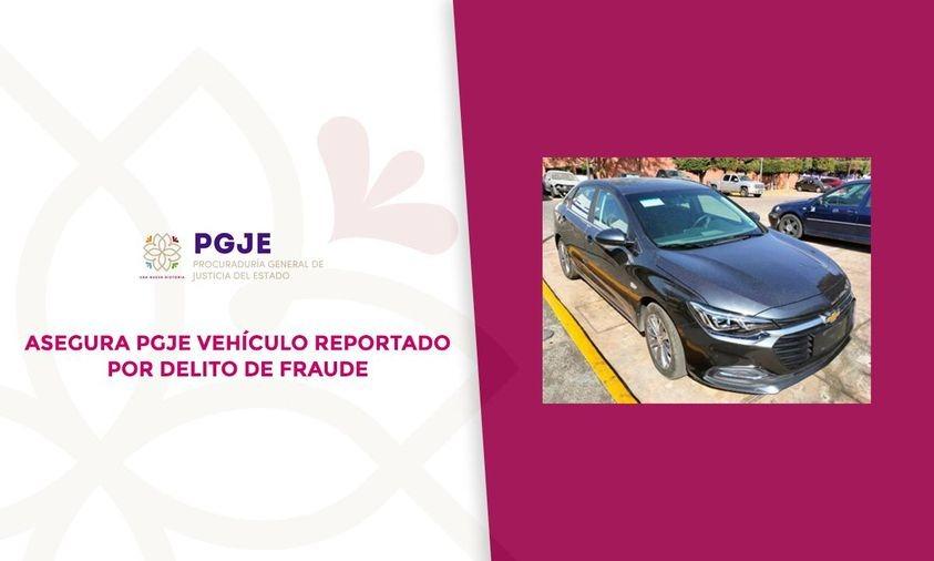 Es decomisado vehículo con reporte de robo vigente