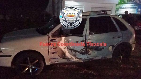 Se atiende accidente  en Calpulalpan,  hay cinco lesionados  en el lugar!