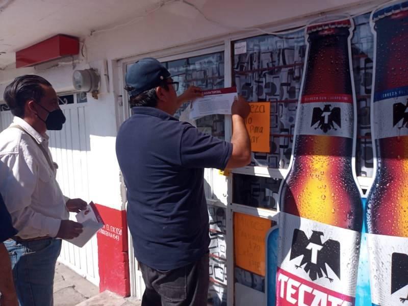 Clausuran Autoridades municipales, expendio de bebidas embriagantes y un bar