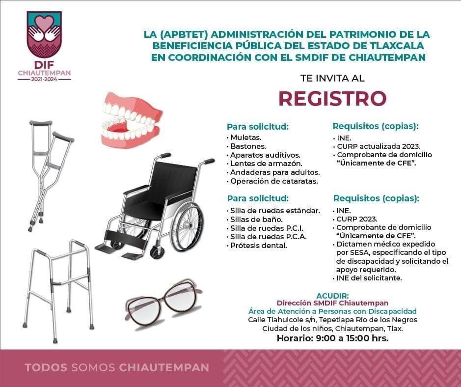 Abre SMDIF Chiautempan registro para apoyos funcionales y operación de cataratas