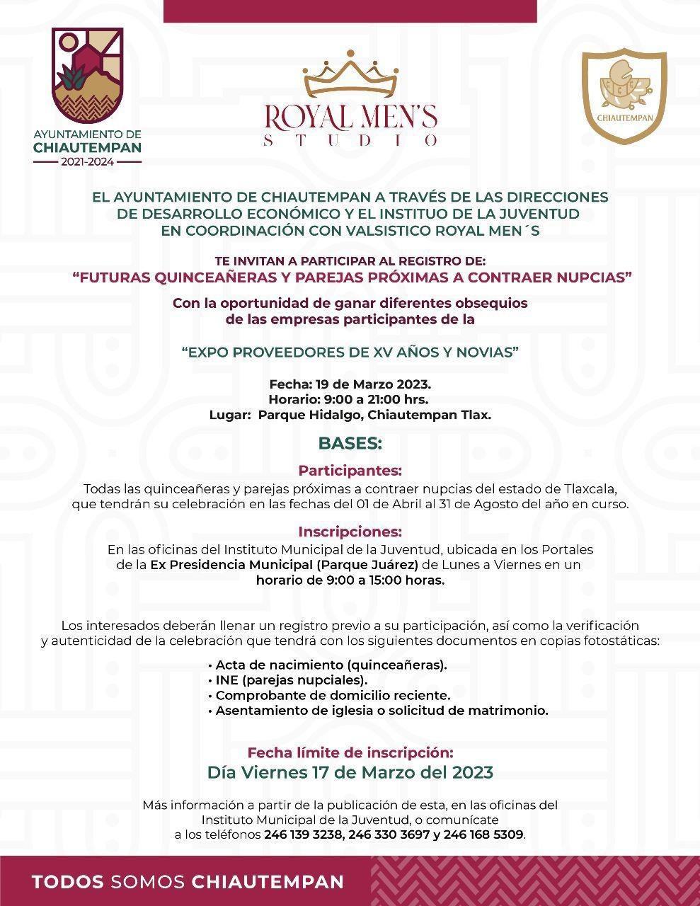 Futuras Quinceañeras o parejas próximas a casarse en Chiautempan, la “Expo proveedores XV años y bodas" tienen obsequios para ustedes