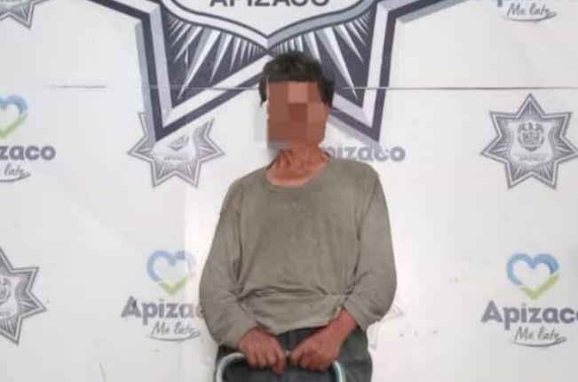 Grupo Especial de Operaciones de la Policía Municipal de Apizaco detiene a un sujeto por robo