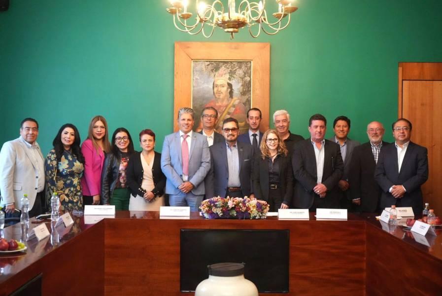 Sostiene Pepe Temoltzin mesa de trabajo con Mesa Directiva de la CANACINTRA