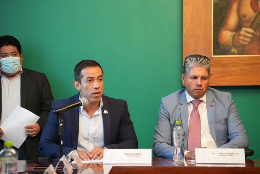Sostiene Pepe Temoltzin mesa de trabajo con Mesa Directiva de la CANACINTRA