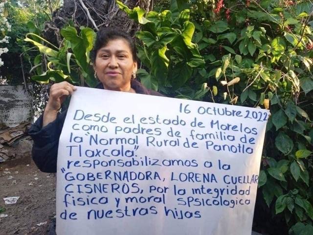 Supuestos padres de familia de normalistas de Panotla lanzan advertencia 