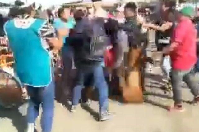 Agolpes solucionan sus diferencias los chivarrudos de Zacatelco 