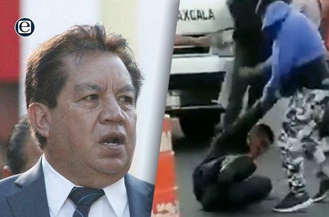 Se burlan de la Ley en Totolac, sujetos le dan tremenda zapatiza a un policía 