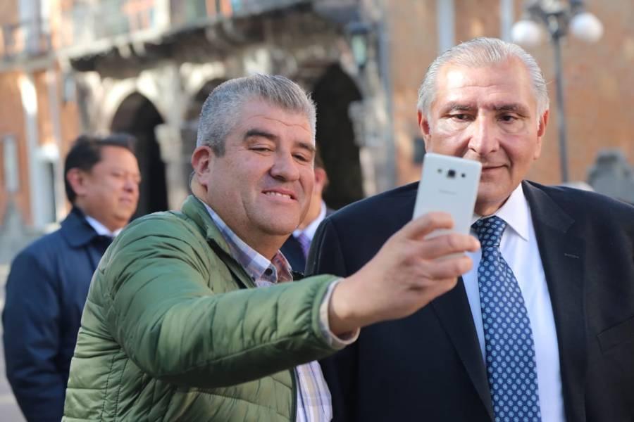 Aspectos de la visitan del Secretario de Gobernación a Tlaxcala 