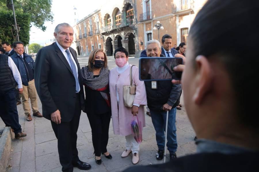 Aspectos de la visitan del Secretario de Gobernación a Tlaxcala 