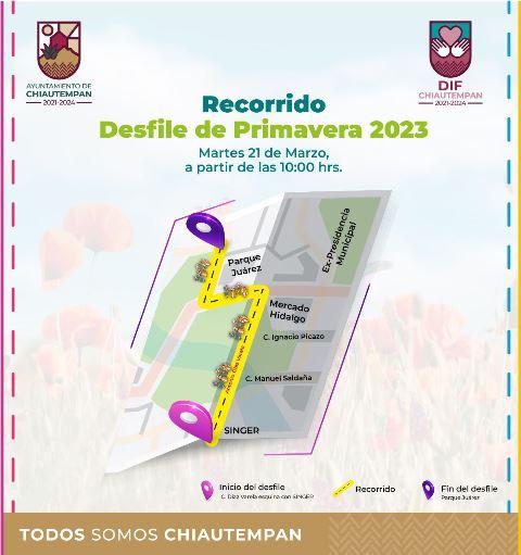 Anuncia Ayuntamiento de Chiautempan cierre de vialidades por Desfile 2023