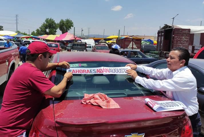 Coinciden ciudadanos de Zacatelco, Apizaco y Tlaxcala con el movimiento #AhoraEsAdánAugusto