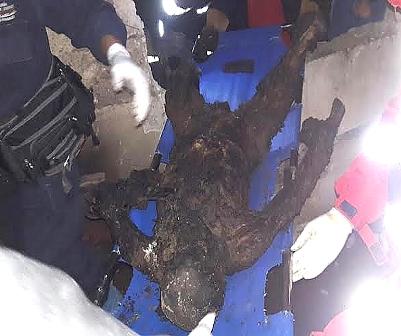 Descubren calcinado a un hombre en Calpulalpan