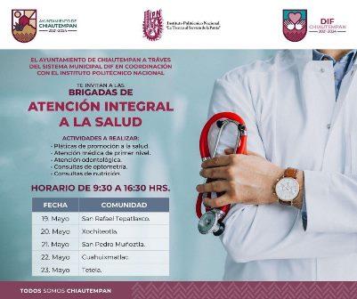 Llegaron las Brigadas de Salud del IPN a Chiautempan
