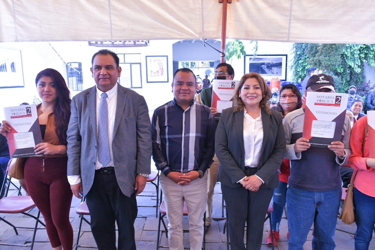 Programa de escrituras a bajo costo rinde frutos en Apetatitlán 