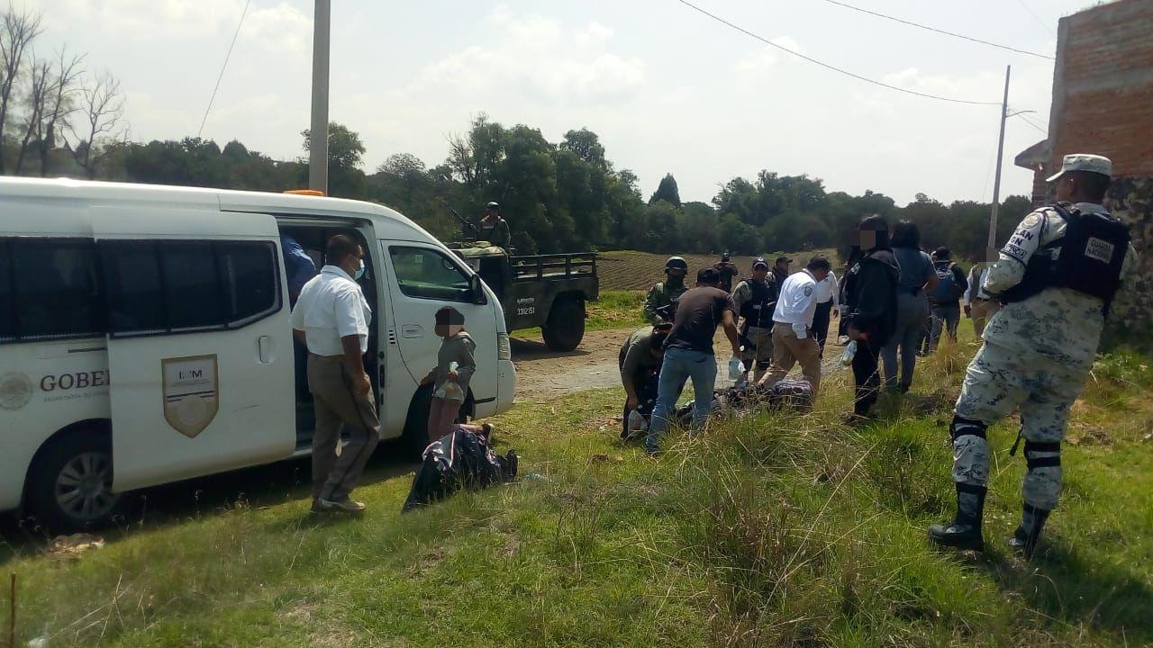 Rescata Policía Municipal de Apizaco a madre e hijo centroamericanos y asegura un inmueble