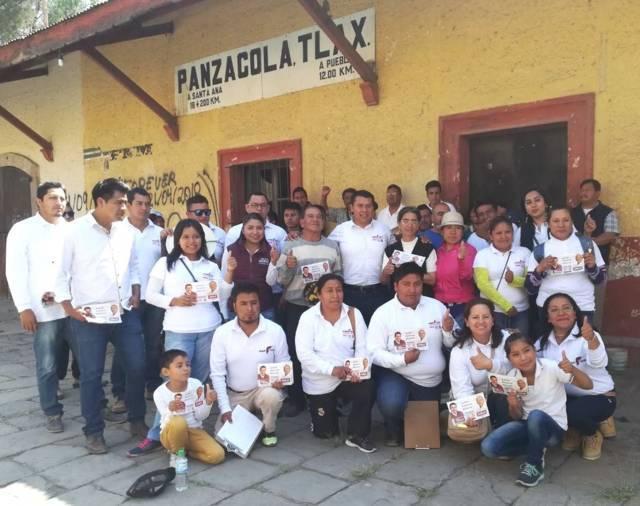 Gran recibimiento al candidato de MORENA, Rubén Terán, en Papalotla 