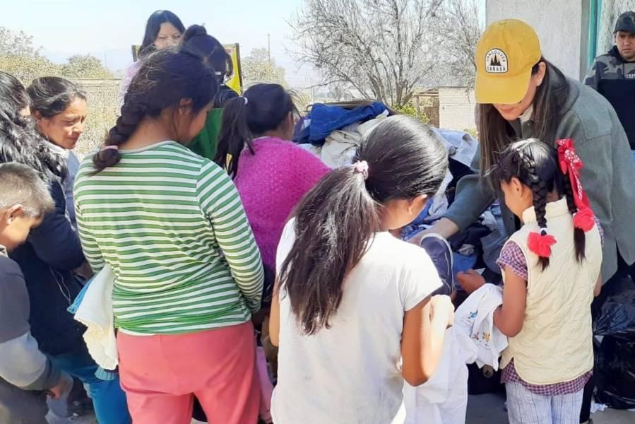 Llega campaña de donación “Huamantla Sin Frío” al pueblo de los pilares