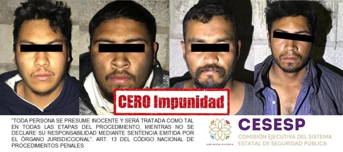 Detienen a supuestos albañiles en Calpulalpan; pertenecían a una banda de asaltantes 