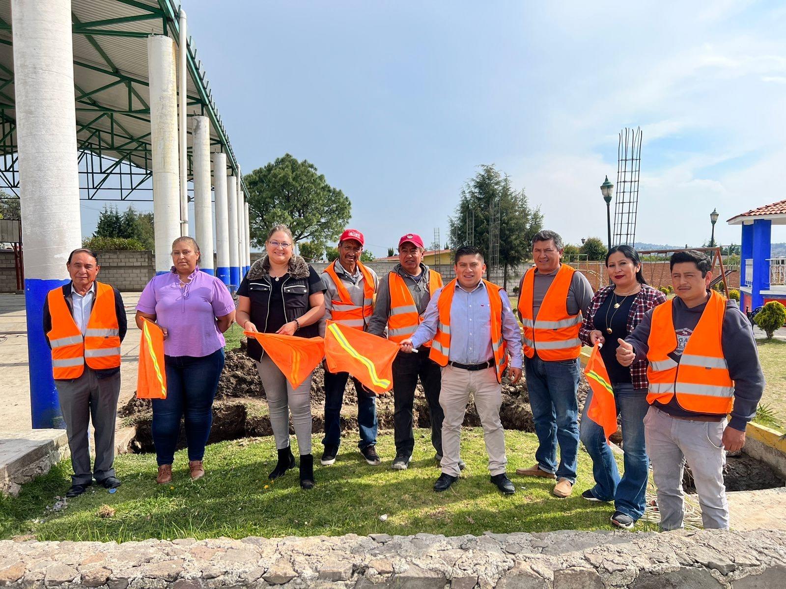 Arranca en Xaltocan la segunda etapa de la rehabilitación del auditorio de Topilco