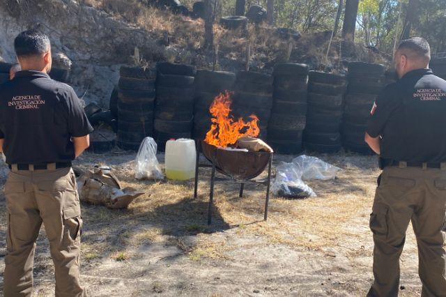 FGR incinera marihuana en Tlaxcala