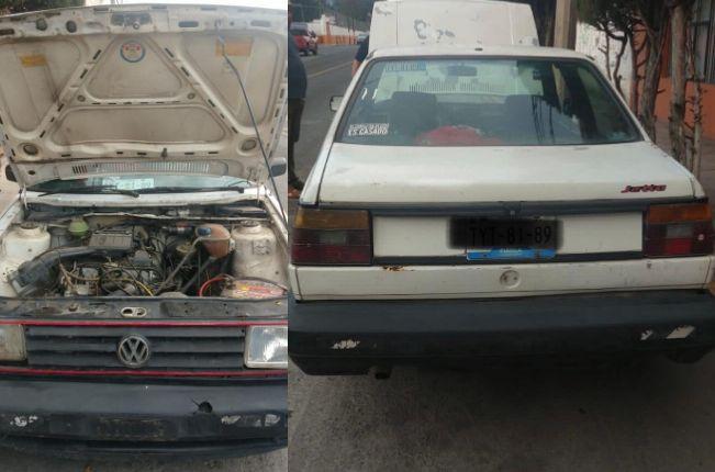 Efectivos de la policía de Panotla logran recuperar un vehículo con reporte de robo