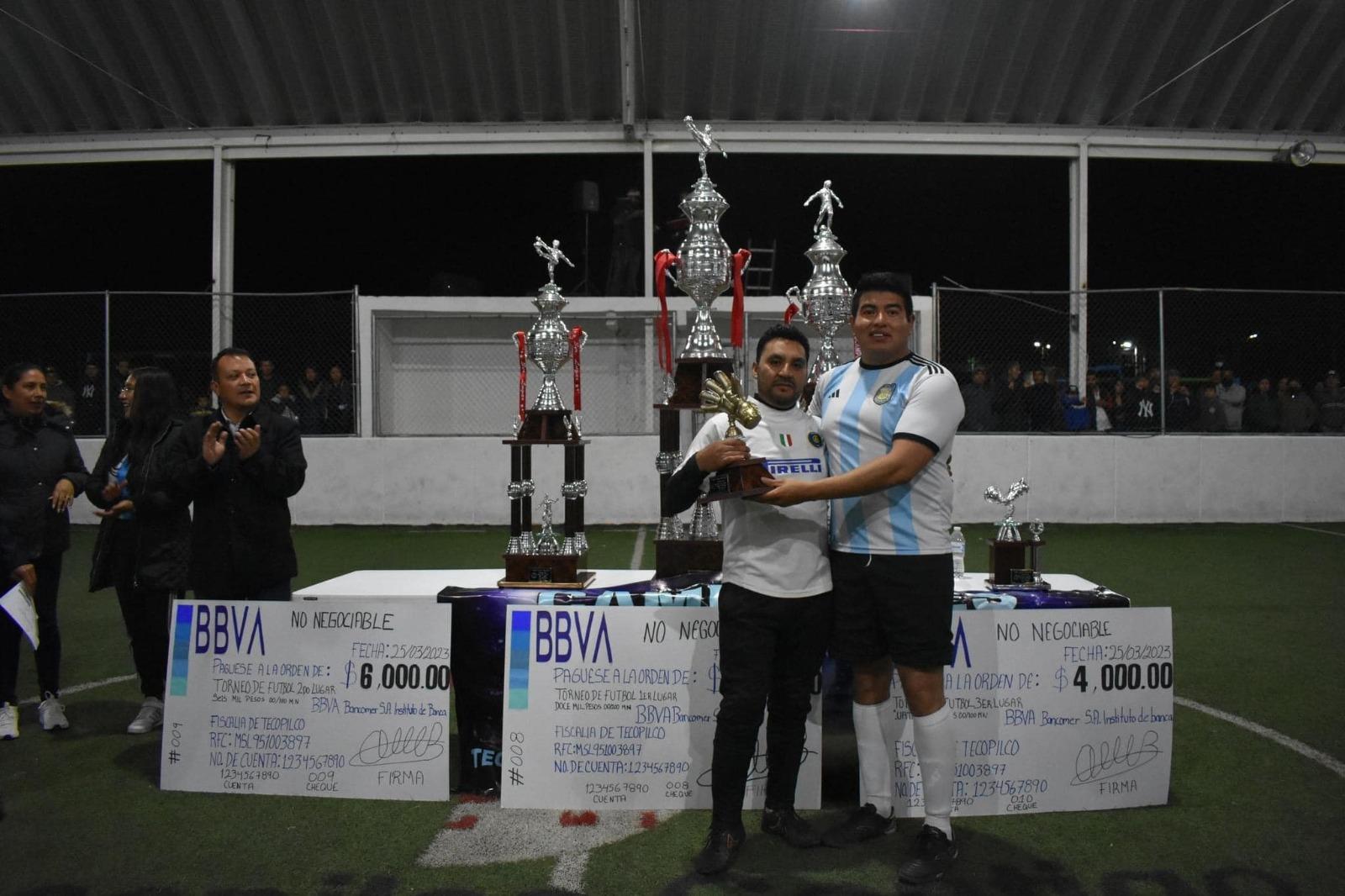 Un éxito la gran final del torneo de futbol municipal en Tecopilco