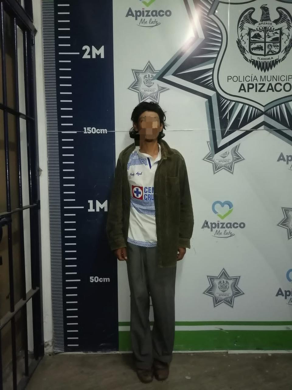 Por presunto abuso sexual en contra de una menor, asegura Policía Municipal de Apizaco a un hombre
