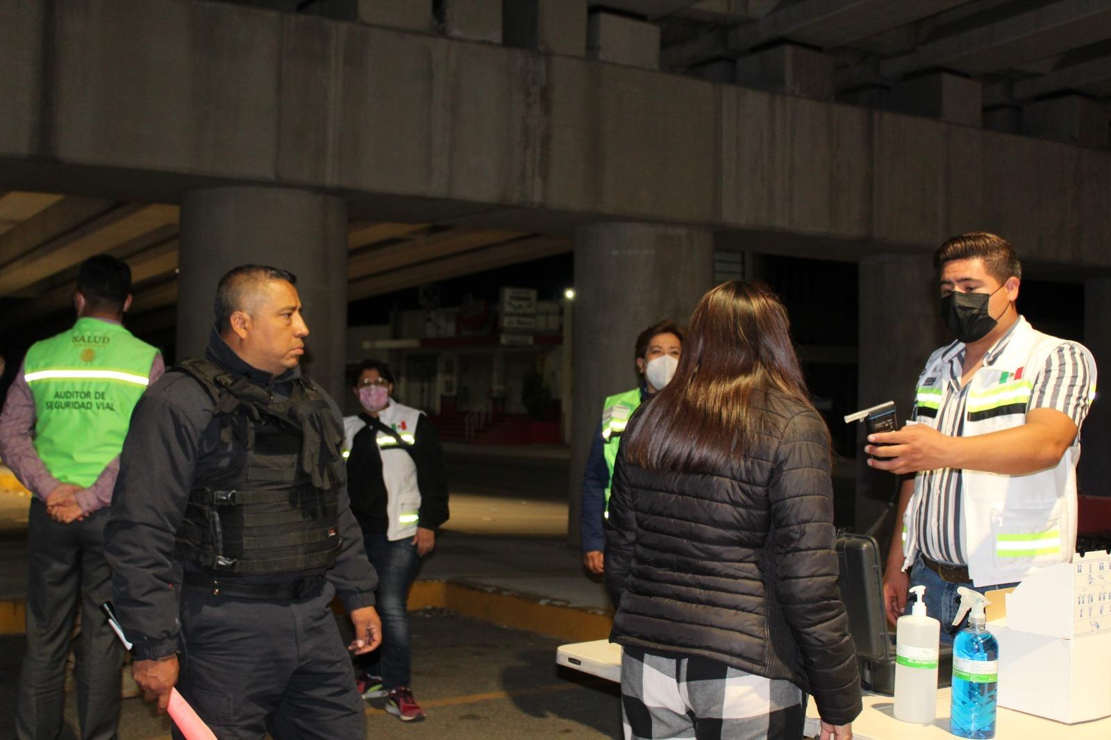 Implementan sector salud, Apetatitlán y Tlaxcala control de alcoholímetro en carreteras