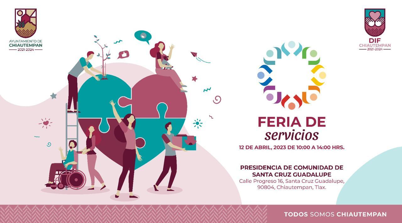 Acerca SMDIF de Chiautempan "Feria de Servicios" a Santa Cruz Guadalupe