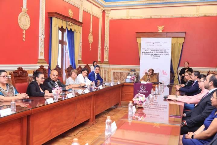 Firmó Gobernadora acuerdo para el control del tabaco en el Estado de Tlaxcala