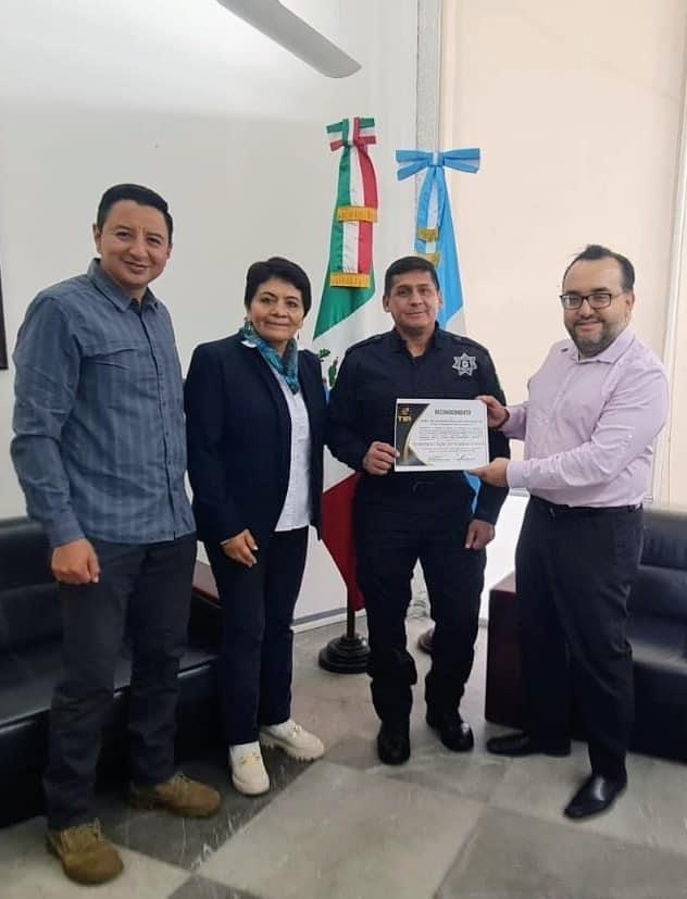 Policía de Chiautempan capacita a homólogos de Guatemala
