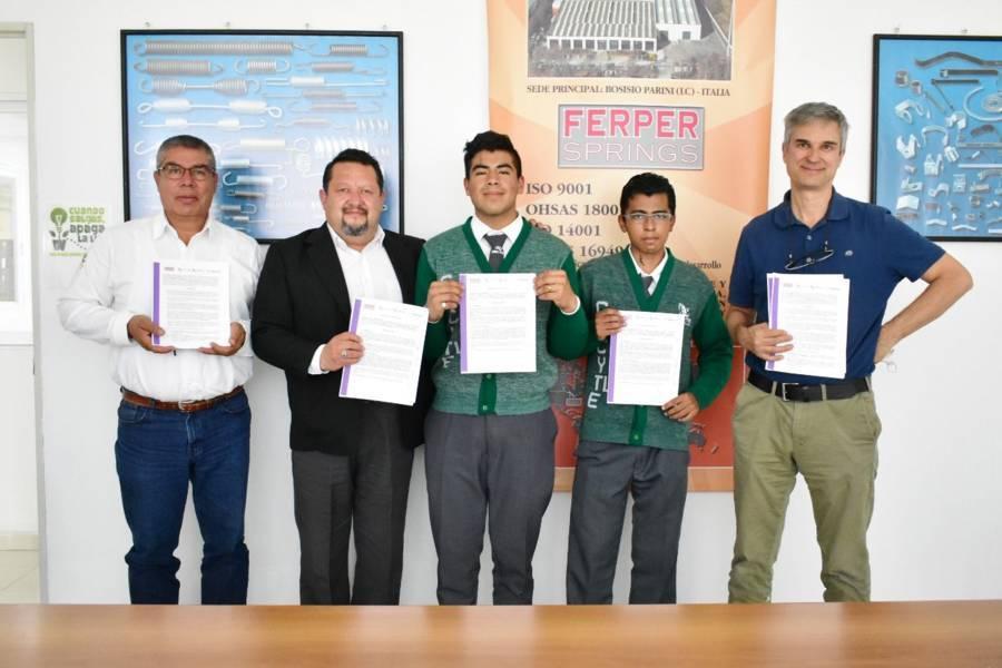 Firman CECYTE y empresa italiana convenio en beneficio de comunidad estudiantil