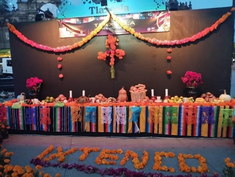 Muestra Tlaxcala su grandeza cultural en la ofrenda monumental del Zócalo de Ciudad de México