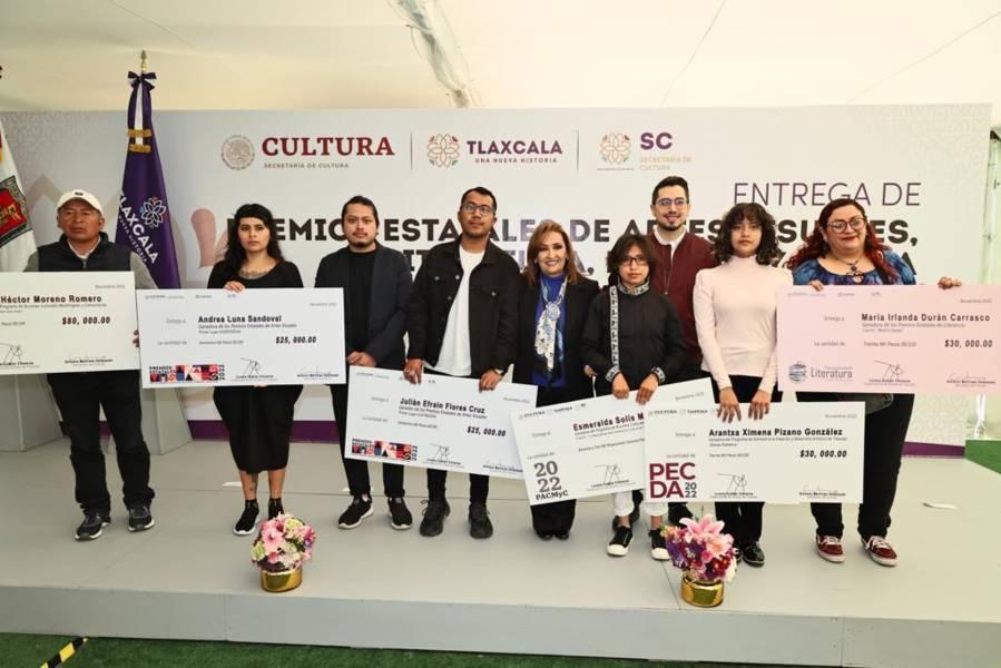 Entregó gobernadora estímulos a ganadores de Pacmyc y premios de artes visuales